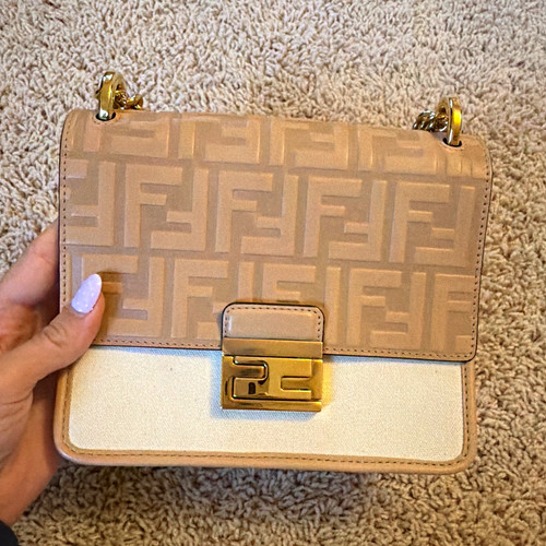 Borsa tracolla fendi beige - borsa,